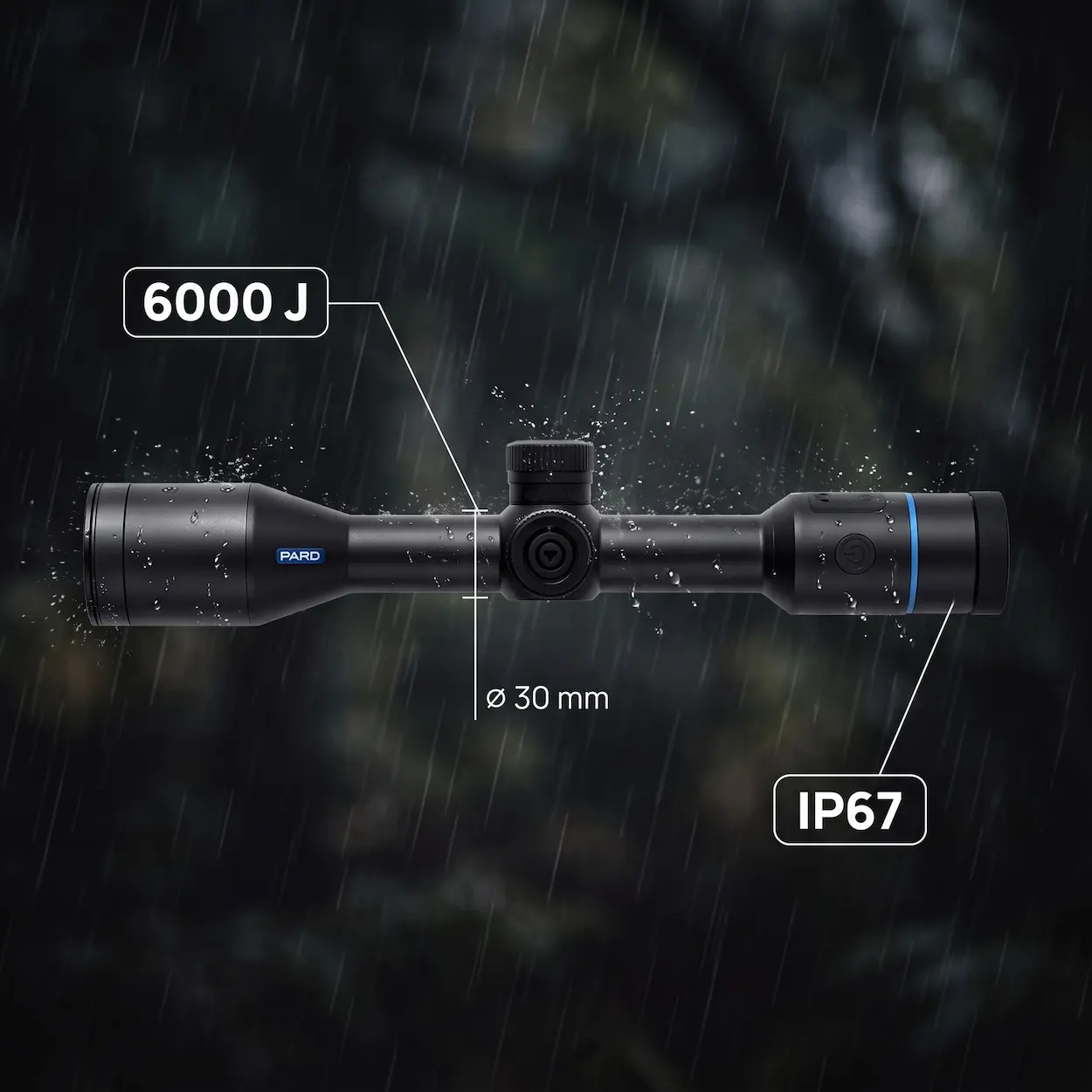 Celownik noktowizyjny PARD Night Stalker 5K eX 70 mm LRF – aluminiowy tubus 30 mm i wieżyczki regulacyjne